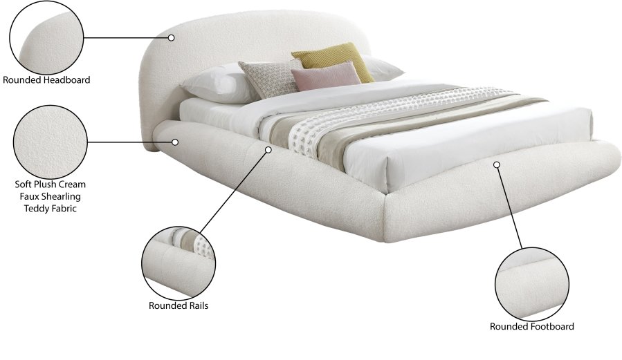 Genesis Teddy Fabric Upholstered Floating Bed - Image 7