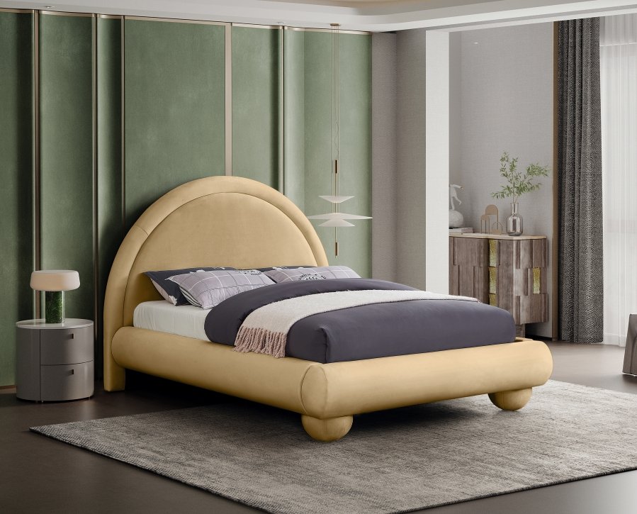 Madrid Velvet Upholstered Bed - Image 2