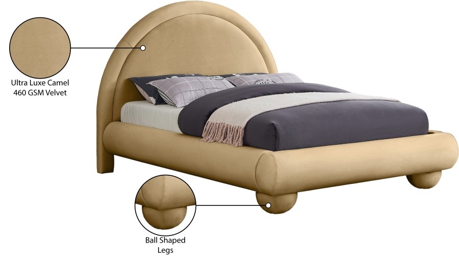Madrid Velvet Upholstered Bed - Image 8