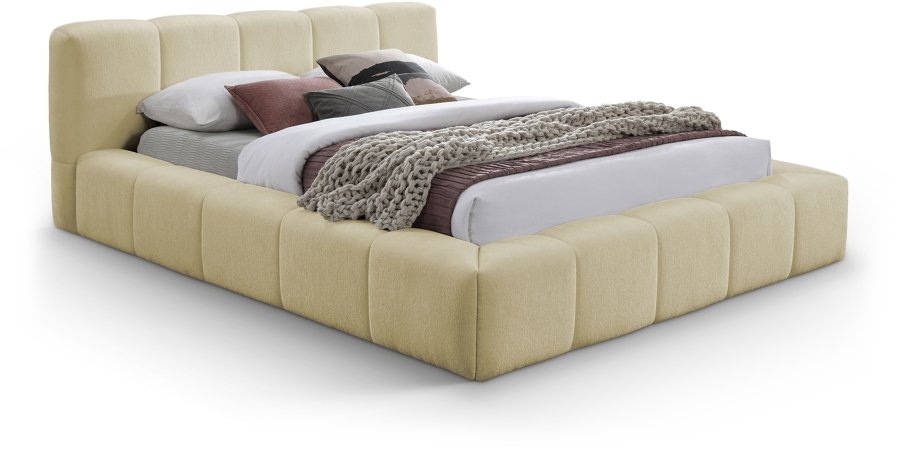 Carlin Chenille Fabric Upholstered Bed