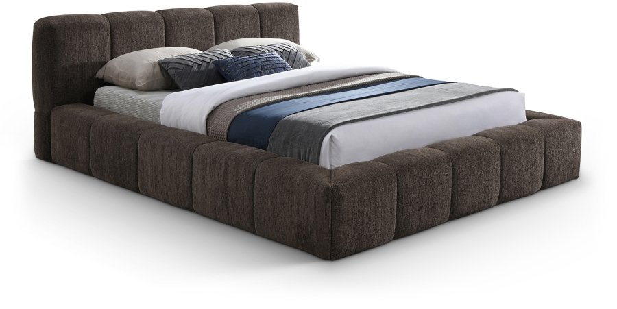 Carlin Chenille Fabric Upholstered Bed