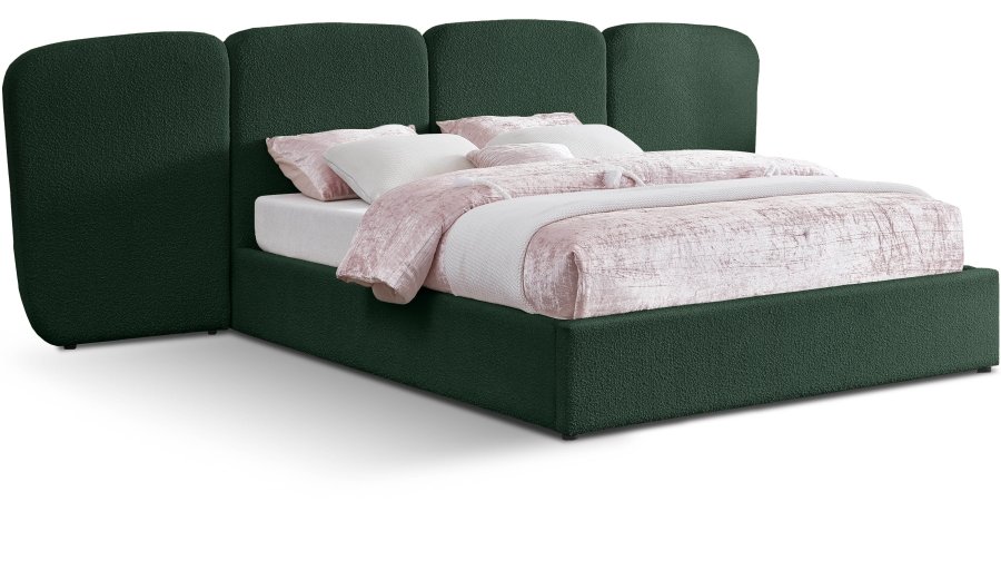Shiloh Boucle Fabric Upholstered Bed