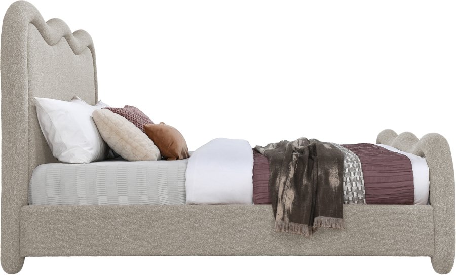 Gavin Chenille Fabric Upholstered Bed - Image 4