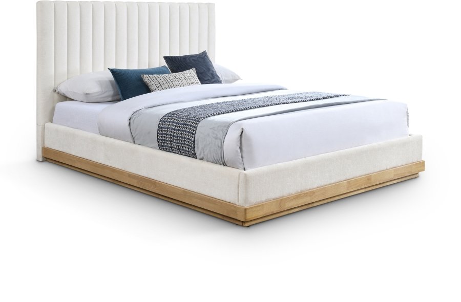 Emmet Chenille Fabric Upholstered Bed