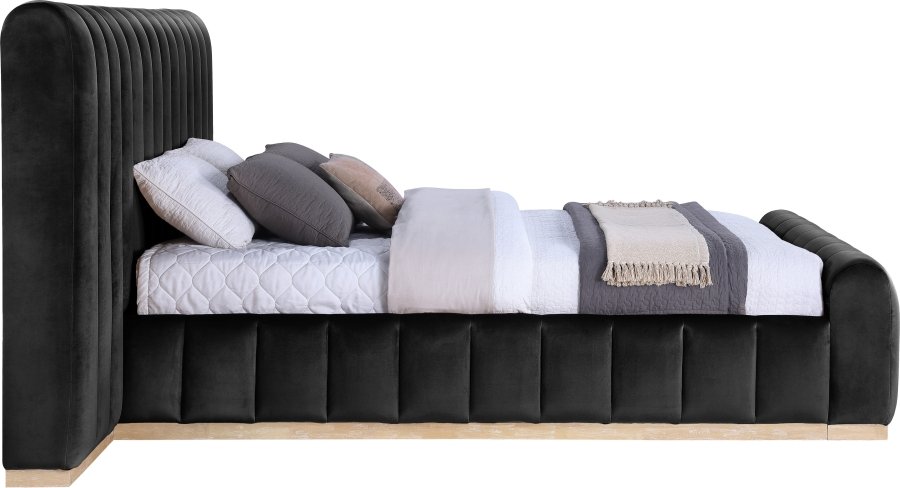 Amara Velvet Upholstered Bed - Image 4