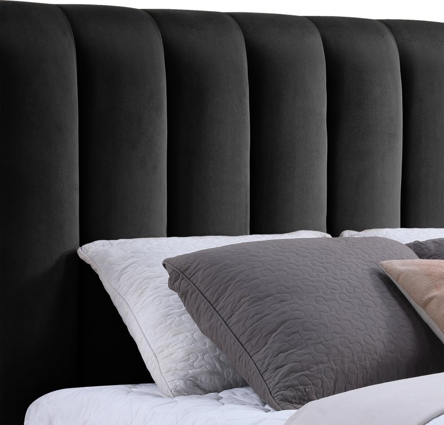 Amara Velvet Upholstered Bed - Image 7