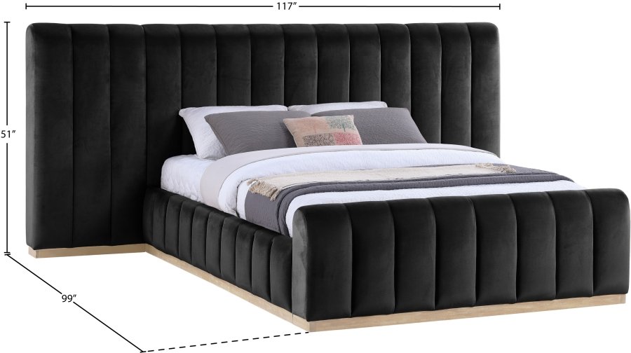 Amara Velvet Upholstered Bed - Image 9
