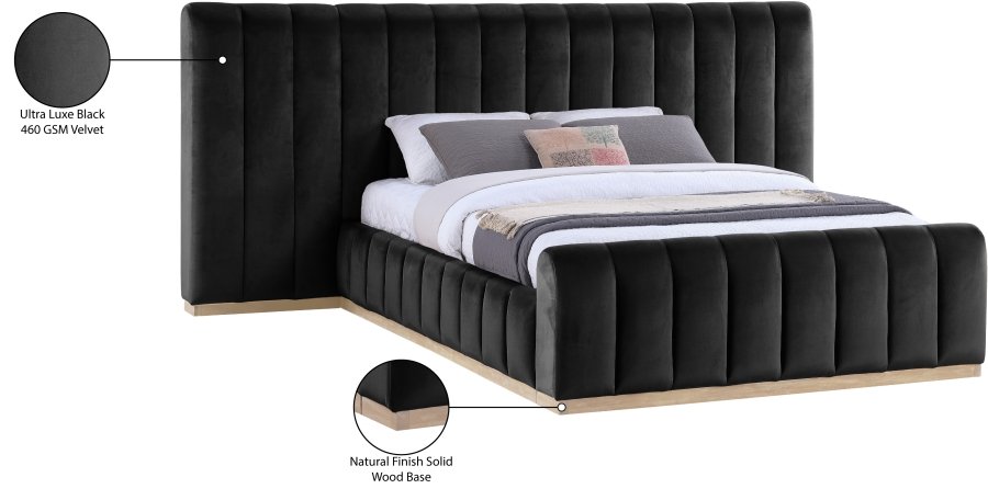 Amara Velvet Upholstered Bed - Image 10