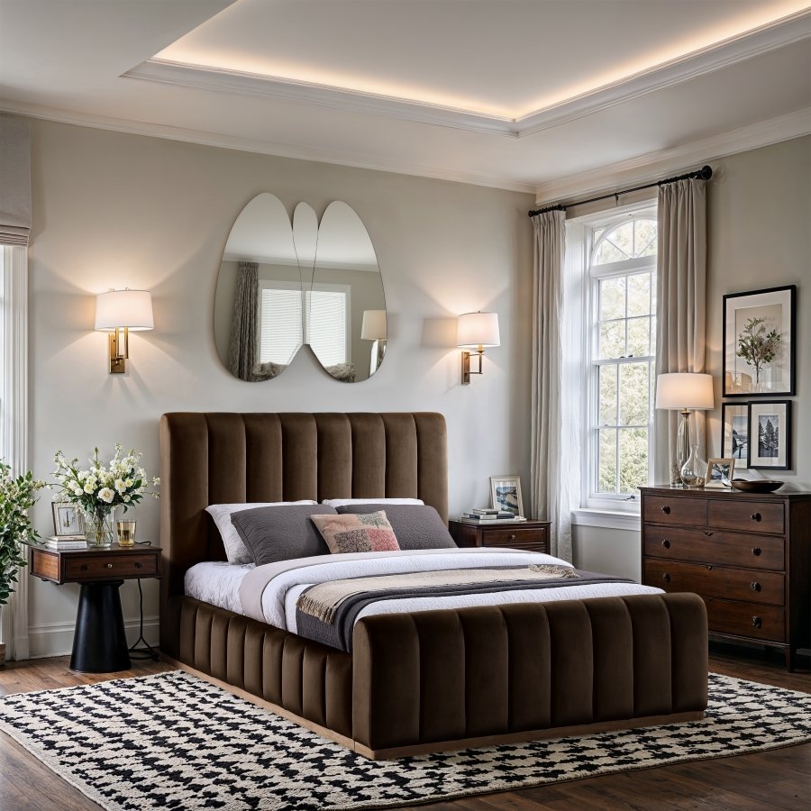 Amara Velvet Upholstered Bed - Image 2