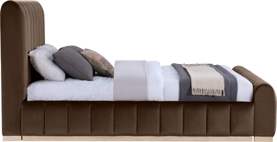 Amara Velvet Upholstered Bed - Image 4