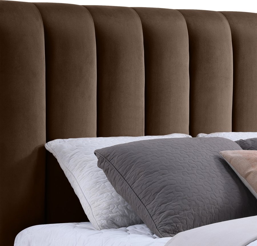 Amara Velvet Upholstered Bed - Image 7