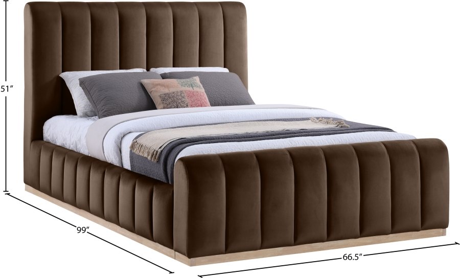Amara Velvet Upholstered Bed - Image 9