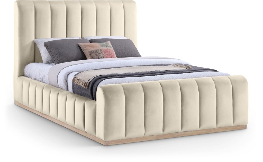 Amara Velvet Upholstered Bed