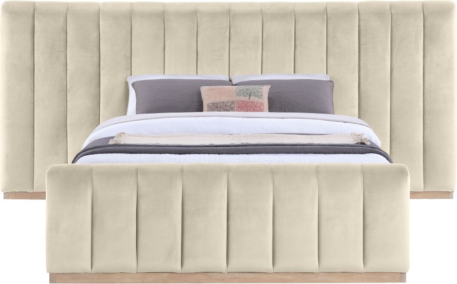 Amara Velvet Upholstered Bed - Image 3