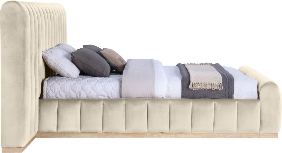 Amara Velvet Upholstered Bed - Image 4