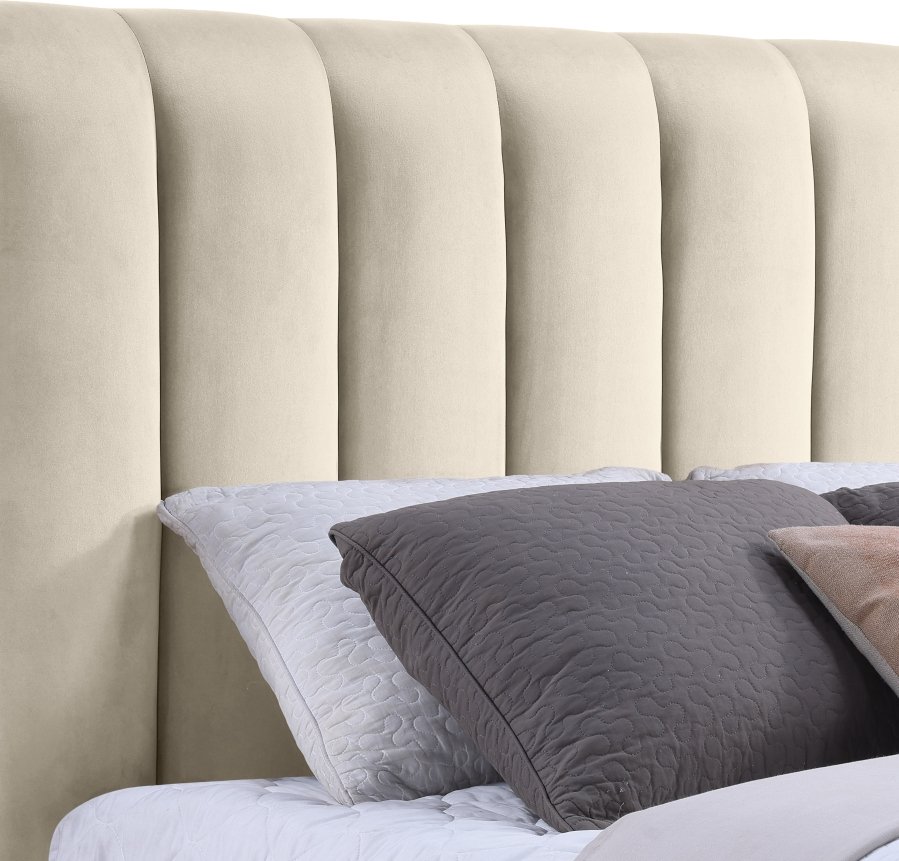 Amara Velvet Upholstered Bed - Image 7