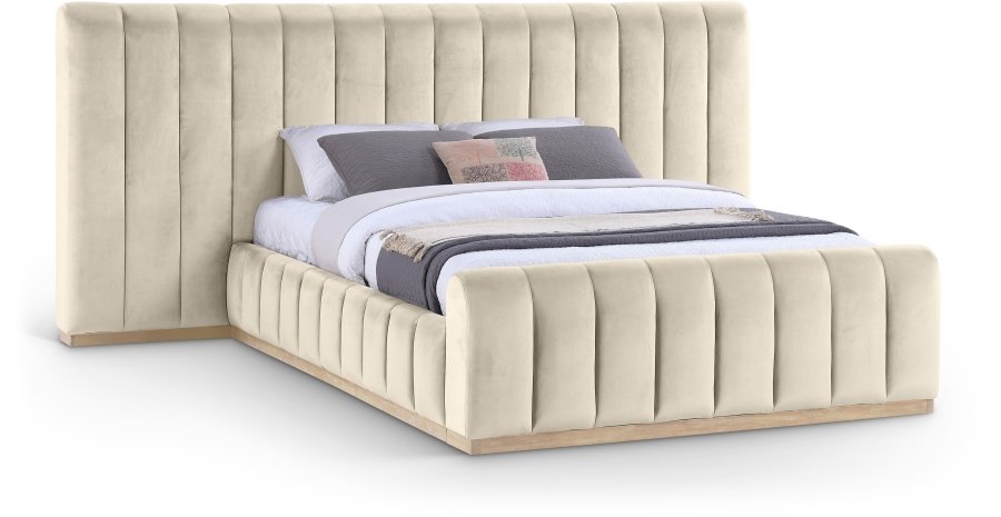 Amara Velvet Upholstered Bed