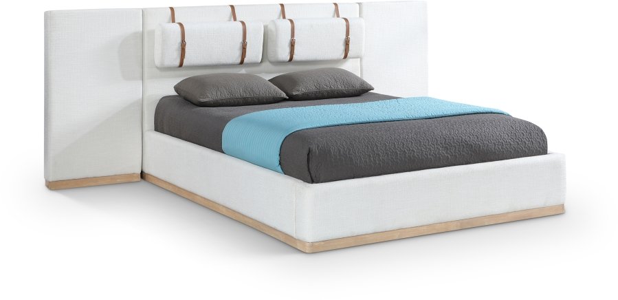 Bennet Linen Textured Fabric Upholstered Bed