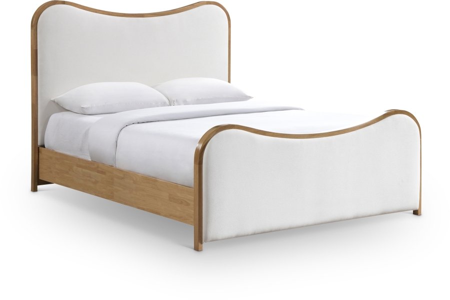 Arvada Linen Textured Fabric Upholstered Bed