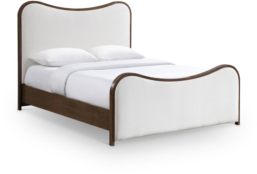 Arvada Linen Textured Fabric Upholstered Bed
