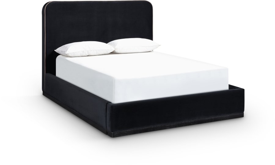 Rava Velvet Upholstered Bed