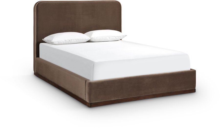 Rava Velvet Upholstered Bed