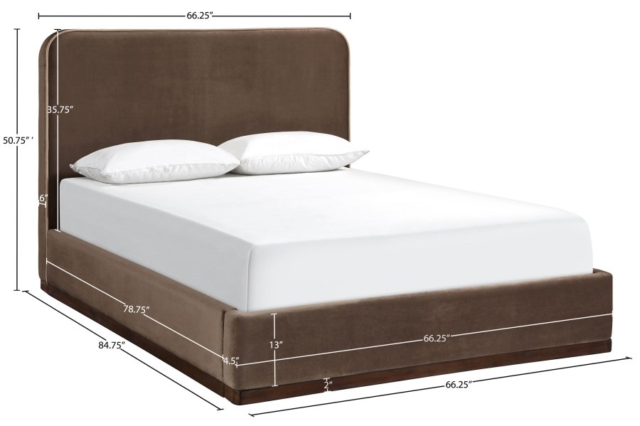 Rava Velvet Upholstered Bed - Image 9