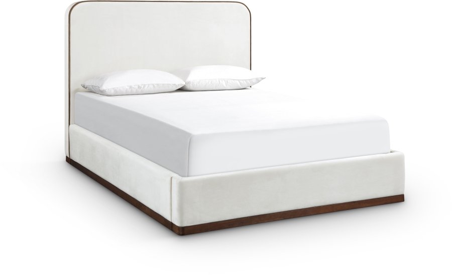 Rava Velvet Upholstered Bed