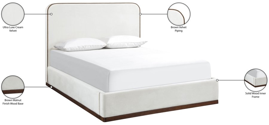 Rava Velvet Upholstered Bed - Image 10