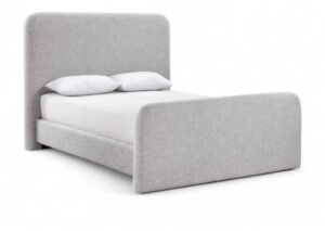 Fira Linen Textured Fabric Upholstered Bed
