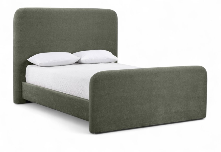 Fira Chenille Fabric Upholstered Bed