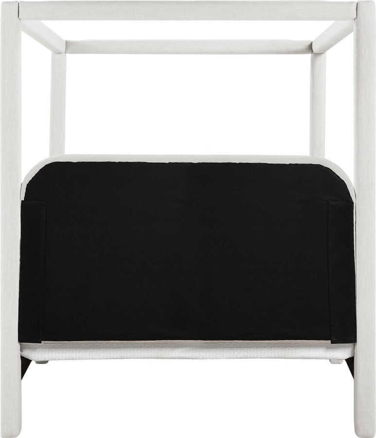 Salina Linen Textured Fabric Upholstered Bed - Image 5