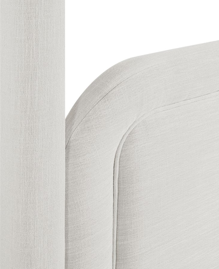 Salina Linen Textured Fabric Upholstered Bed - Image 8