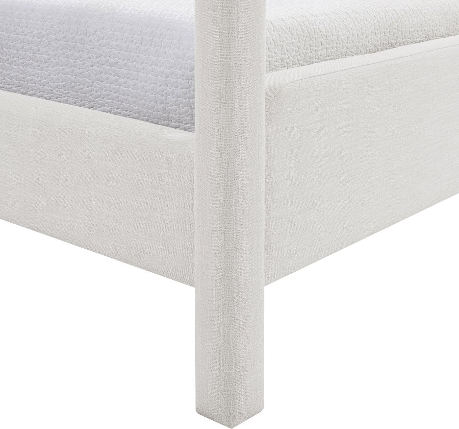 Salina Linen Textured Fabric Upholstered Bed - Image 9