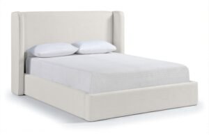 Kendall Linen Textured Fabric Upholstered Bed