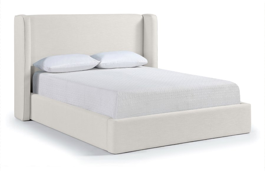 Kendall Linen Textured Fabric Upholstered Bed