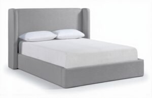 Kendall Linen Textured Fabric Upholstered Bed