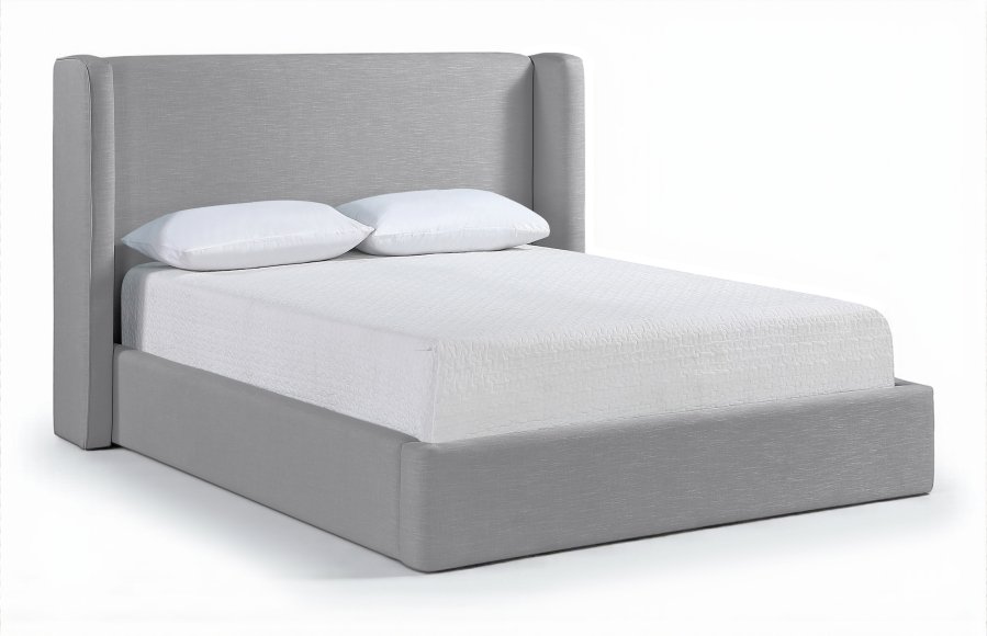 Kendall Linen Textured Fabric Upholstered Bed