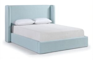 Kendall Linen Textured Fabric Upholstered Bed