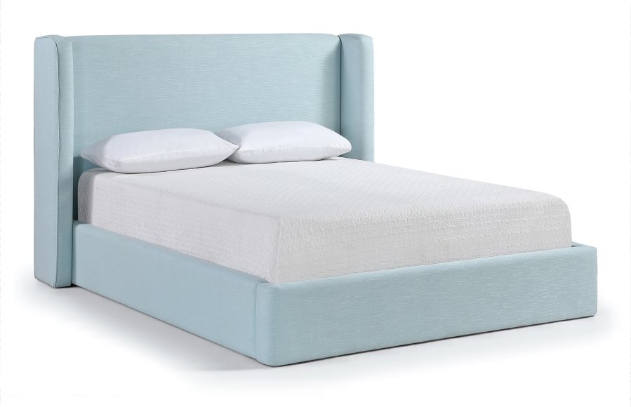 Kendall Linen Textured Fabric Upholstered Bed