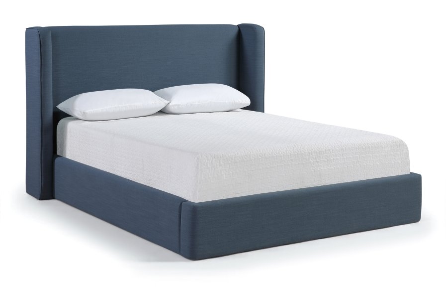 Kendall Linen Textured Fabric Upholstered Bed