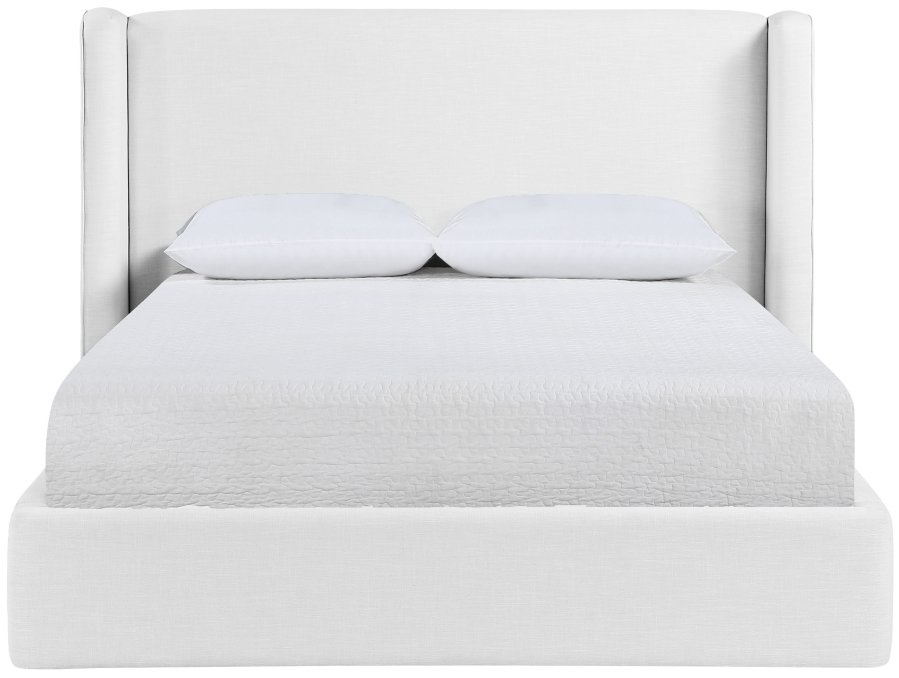 Kendall Linen Textured Fabric Upholstered Bed - Image 3