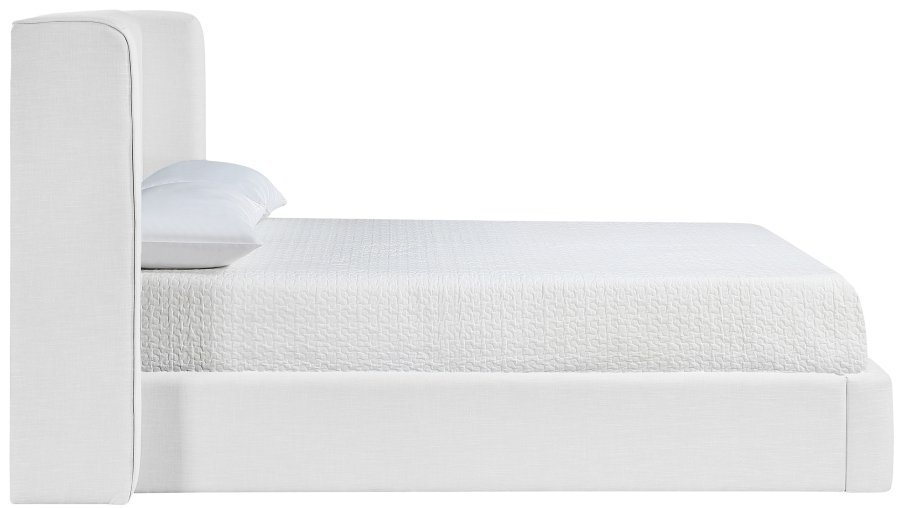 Kendall Linen Textured Fabric Upholstered Bed - Image 4