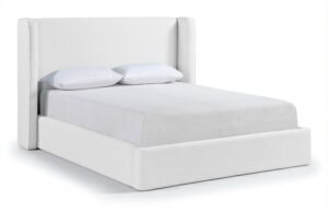 Kendall Linen Textured Fabric Upholstered Bed