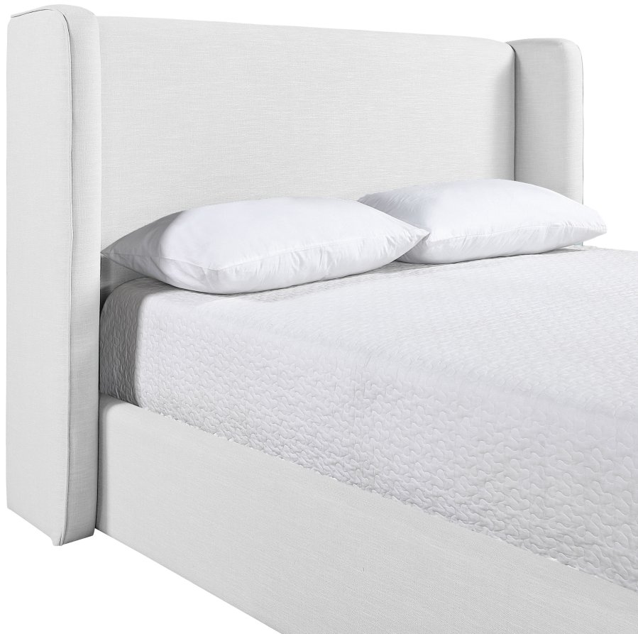 Kendall Linen Textured Fabric Upholstered Bed - Image 7