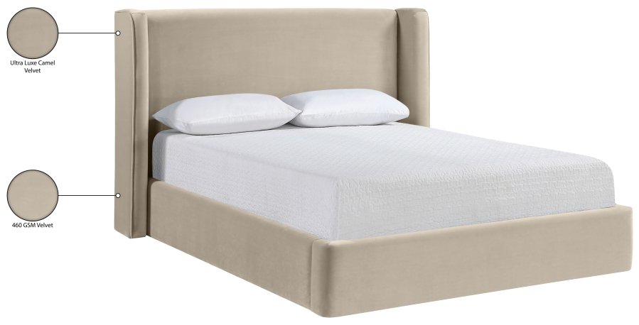 Kendall Velvet Upholstered Bed - Image 11