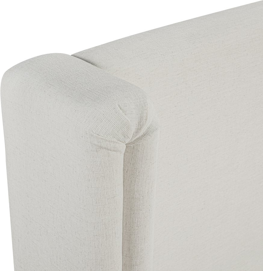 Solange Linen Textured Fabric Upholstered Twin Bed - Image 8