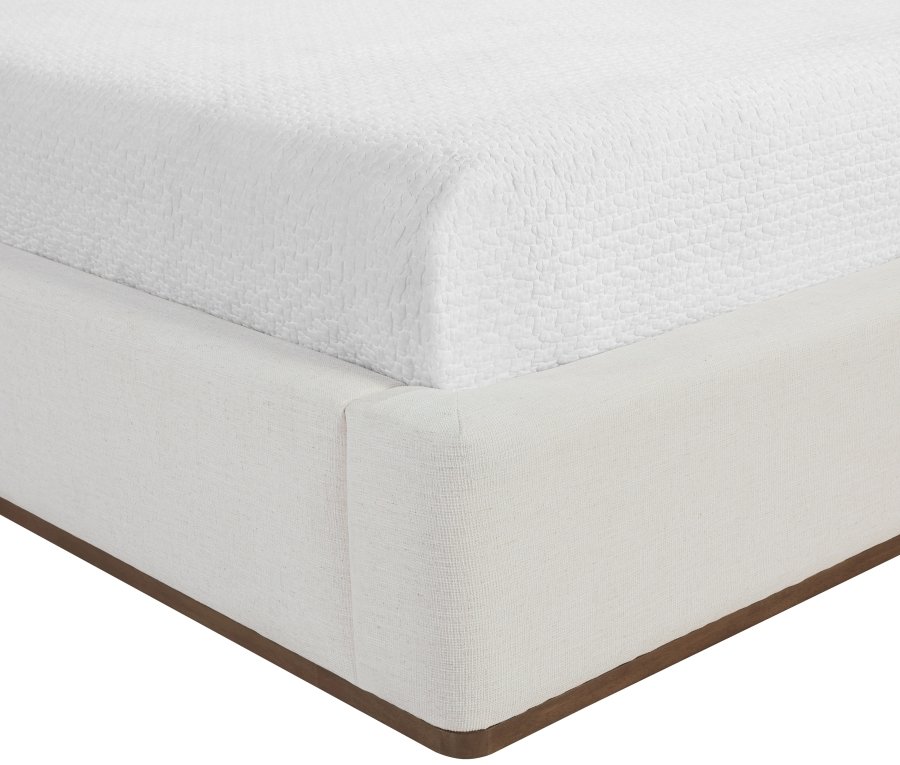 Solange Linen Textured Fabric Upholstered Twin Bed - Image 9