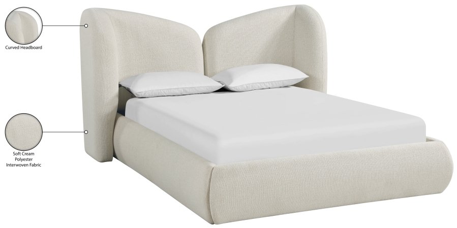 Elowen Chenille Fabric Upholstered Bed - Image 11