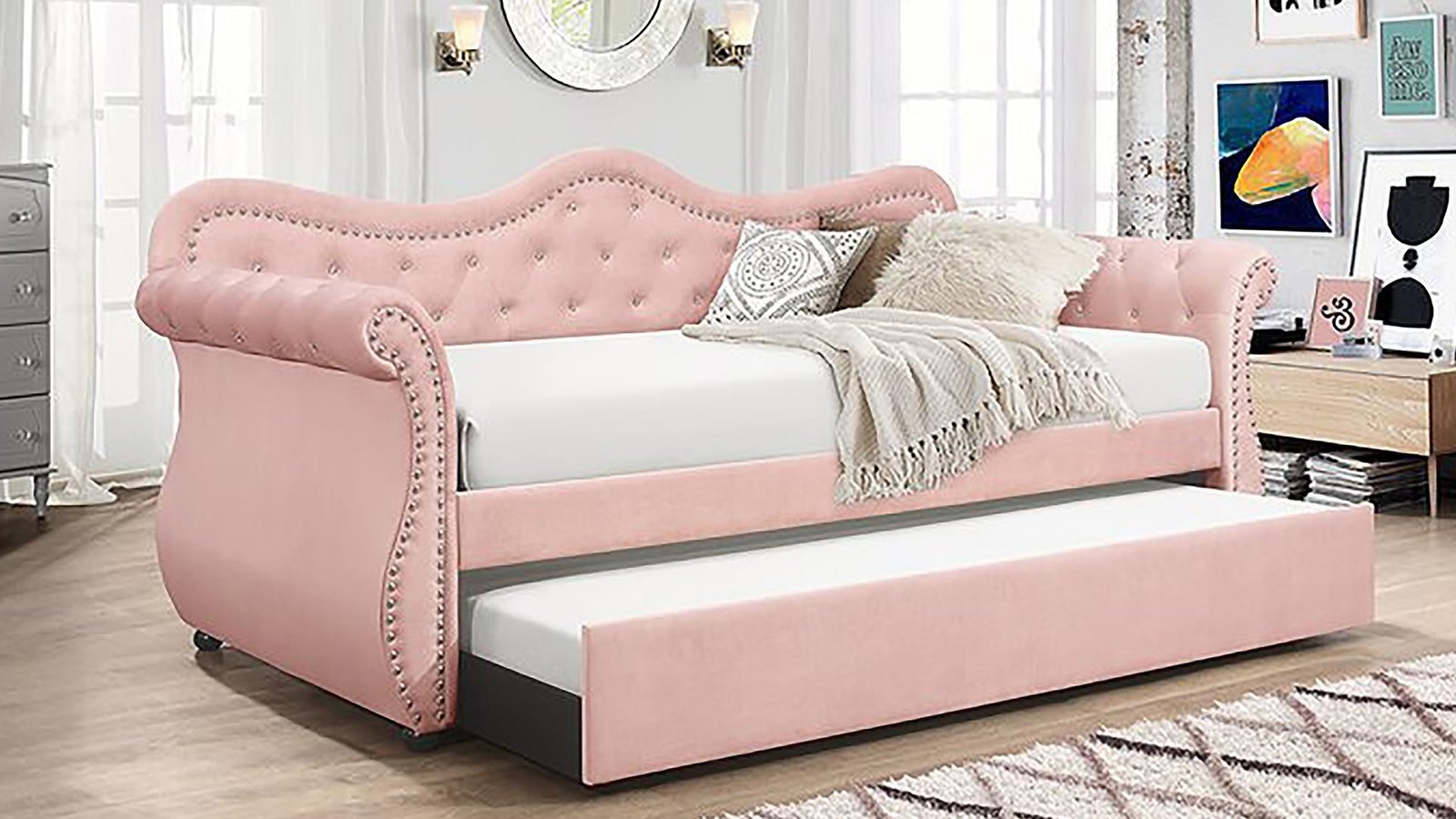 ABBY DAYBED BED PINK